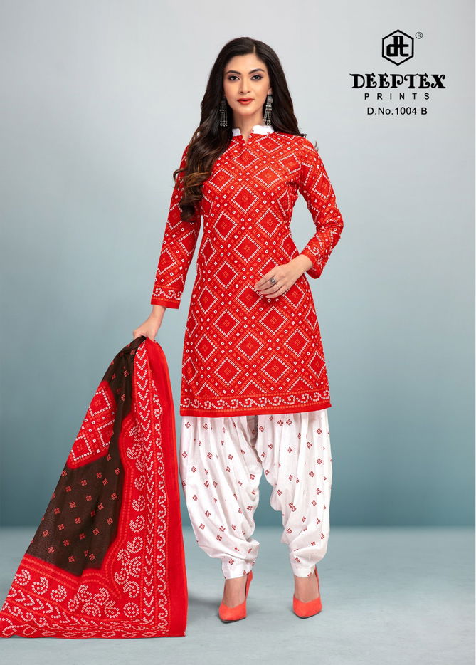 4 Colour 1 By Deeptex Printed Cotton Dress Material Catalog
